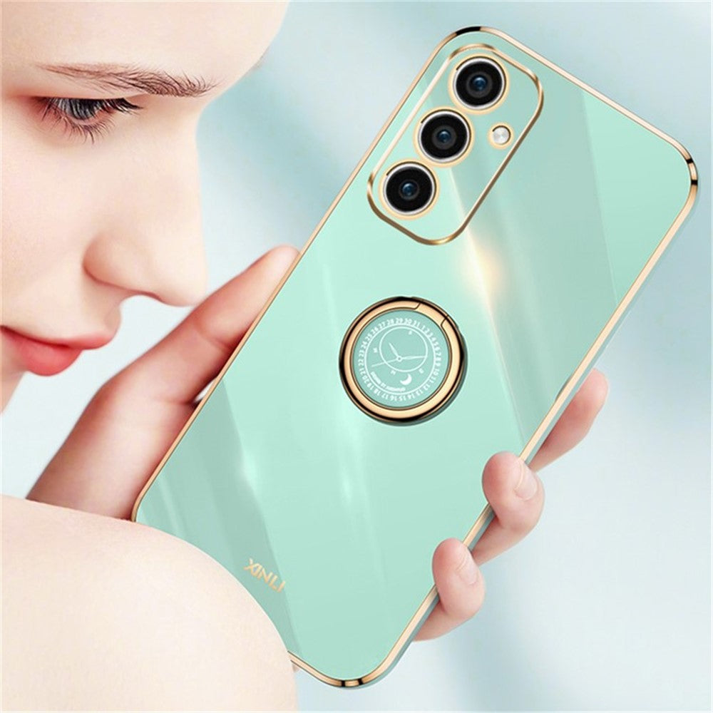 XINLI Til Samsung Galaxy A36 5G Cover Ring Kickstand Galvanisering TPU Telefoncover