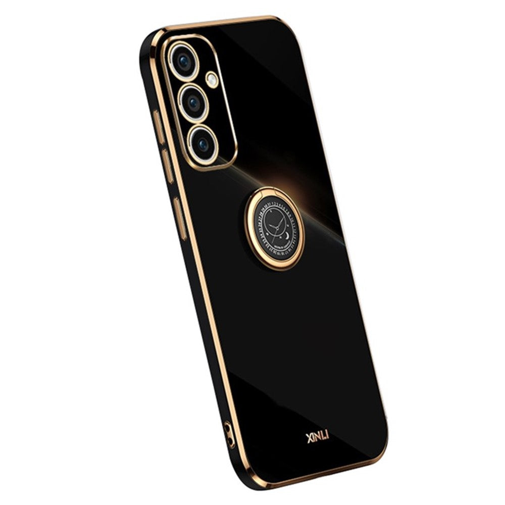 XINLI Til Samsung Galaxy A36 5G Cover Ring Kickstand Galvanisering TPU Telefoncover