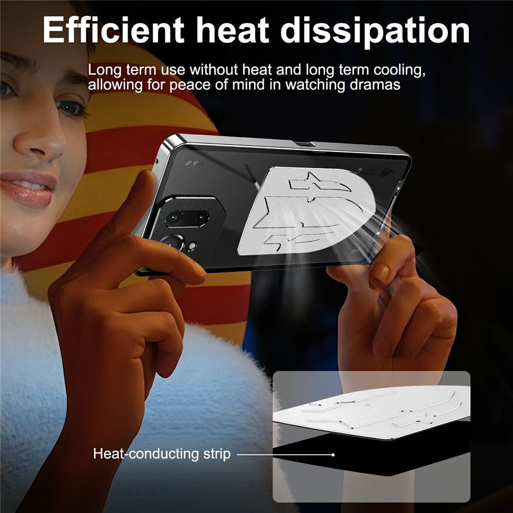 For Asus ROG Phone 9 5G / Phone 9 Pro 5G Case Heat Dissipation Metal Frame PC Phone Cover