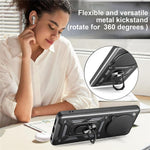 For Oppo Find X8 5G Case with Slide Camera Lid PC + TPU Kickstand Phone Cover