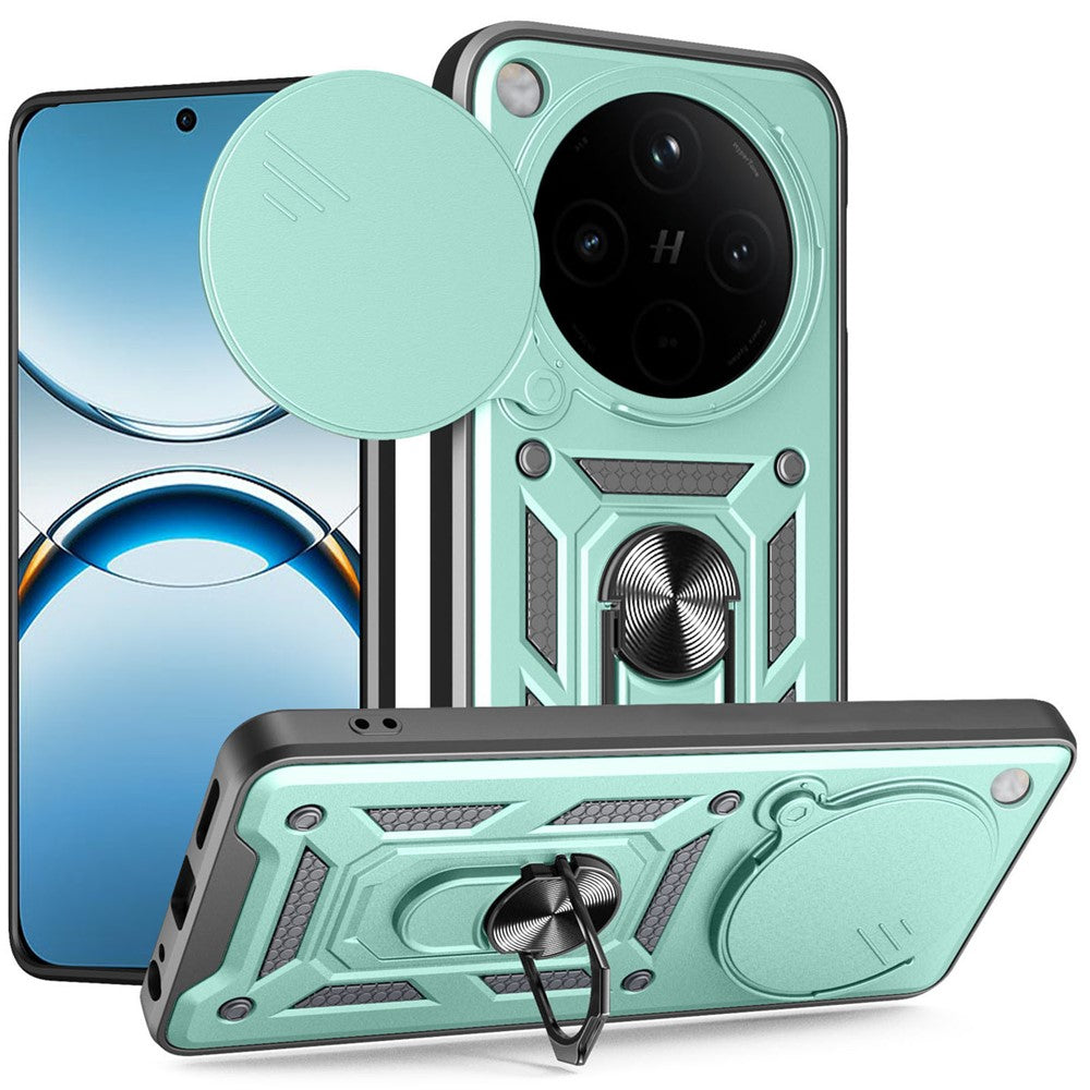 For Oppo Find X8 5G Case with Slide Camera Lid PC + TPU Kickstand Phone Cover