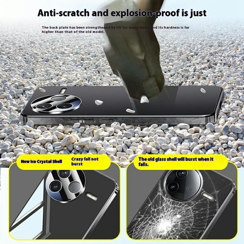 For Xiaomi Poco F7 Pro 5G / Redmi K80 5G Case Electroplating PC Phone Back Cover with Camera Lens Protector