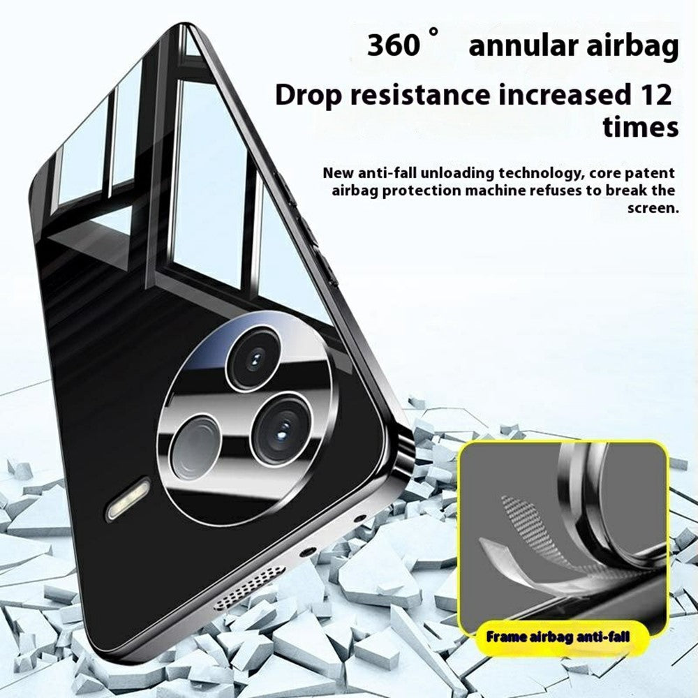 For Xiaomi Poco F7 Pro 5G / Redmi K80 5G Case Electroplating PC Phone Back Cover with Camera Lens Protector