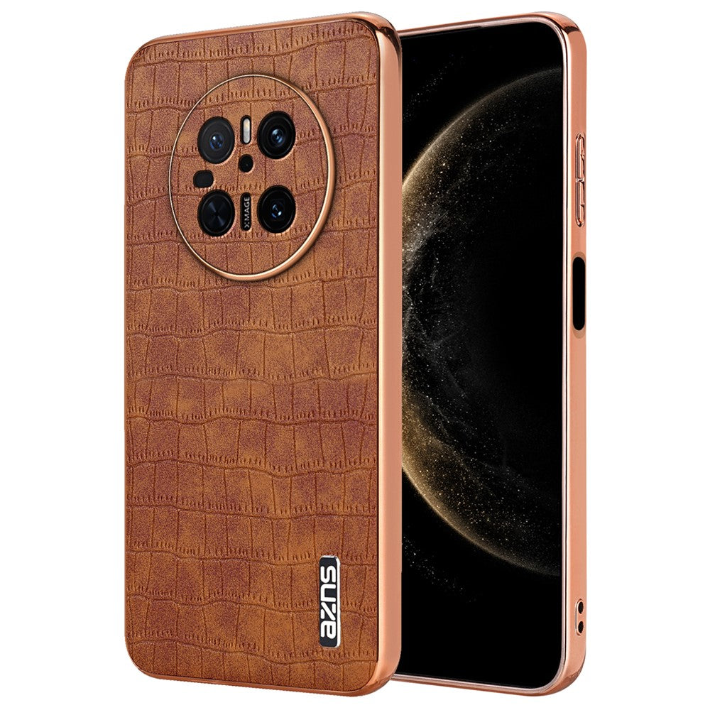 AZNS For Huawei Mate 70 Case Electroplating Crocodile Texture PU+TPU Phone Cover