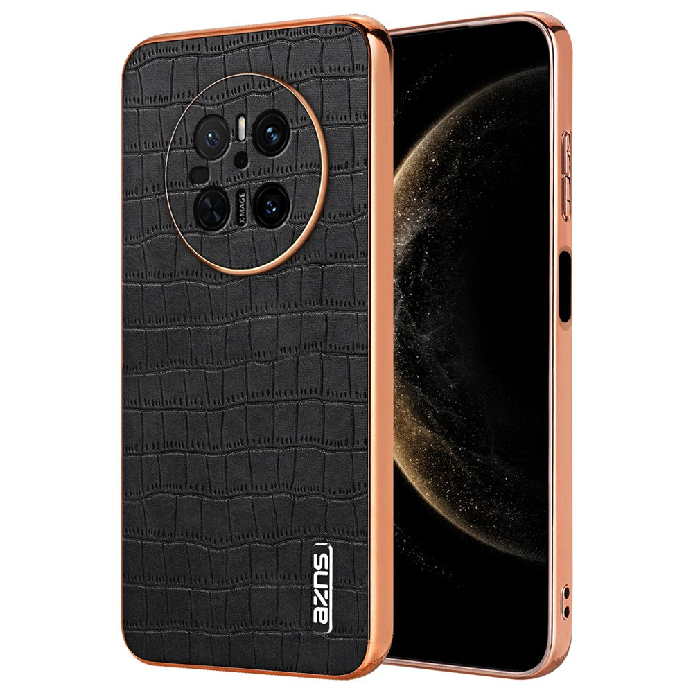 AZNS For Huawei Mate 70 Case Electroplating Crocodile Texture PU+TPU Phone Cover