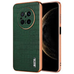 AZNS For Huawei Mate 70 Case Electroplating Crocodile Texture PU+TPU Phone Cover