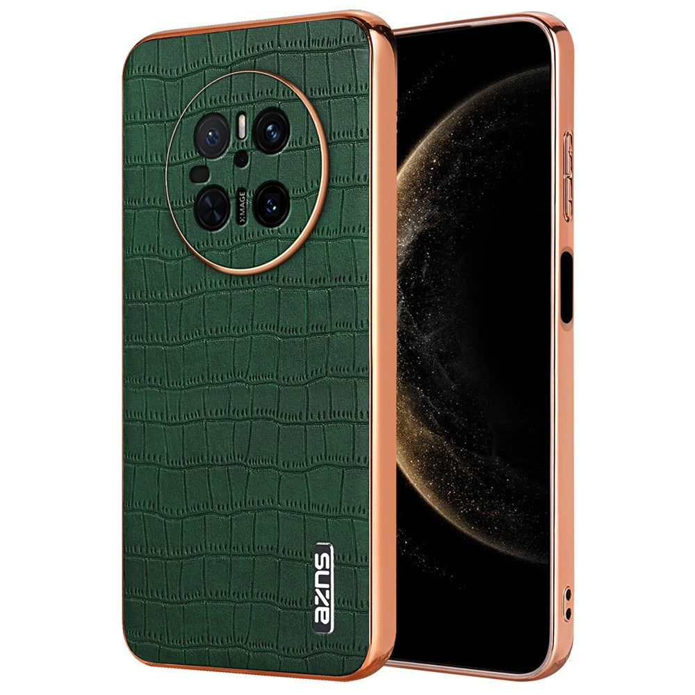 AZNS For Huawei Mate 70 Case Electroplating Crocodile Texture PU+TPU Phone Cover