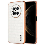 AZNS For Huawei Mate 70 Case Electroplating Crocodile Texture PU+TPU Phone Cover