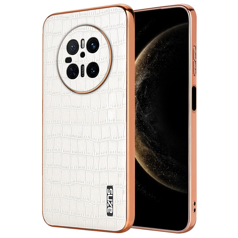 AZNS For Huawei Mate 70 Case Electroplating Crocodile Texture PU+TPU Phone Cover