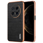 AZNS For Huawei Mate 70 Pro / 70 Pro+ Case Electroplating Crocodile Texture PU + TPU Phone Cover