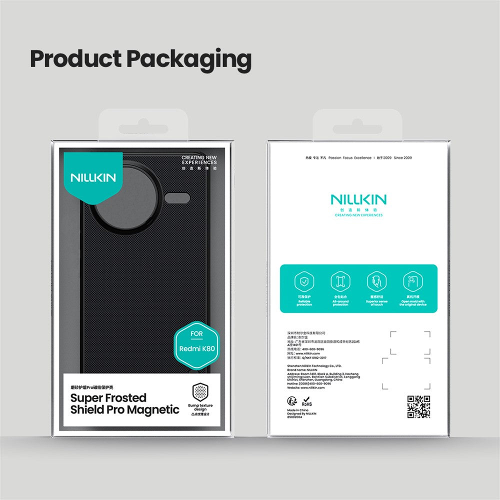 NILLKIN Frosted Shield Pro för Xiaomi Poco F7 Pro 5G / Redmi K80 5G Skal Magnetiskt Skal PC + TPU mobilskal