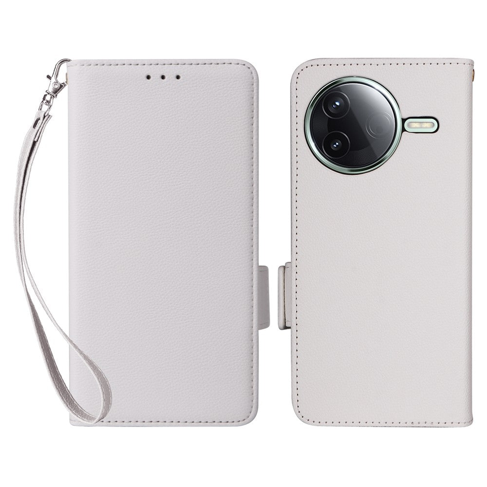 Xiaomi Redmi K80 5G / K80 Pro 5G / Poco F7 Pro 5G / Poco F7 Ultra 5G-cover med rem, litchitekstureret PU-læder og pungdesign