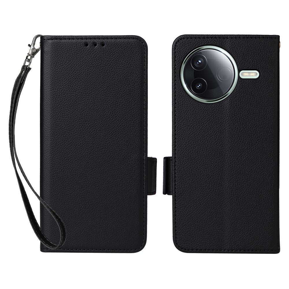 Xiaomi Redmi K80 5G / K80 Pro 5G / Poco F7 Pro 5G / Poco F7 Ultra 5G-cover med rem, litchitekstureret PU-læder og pungdesign