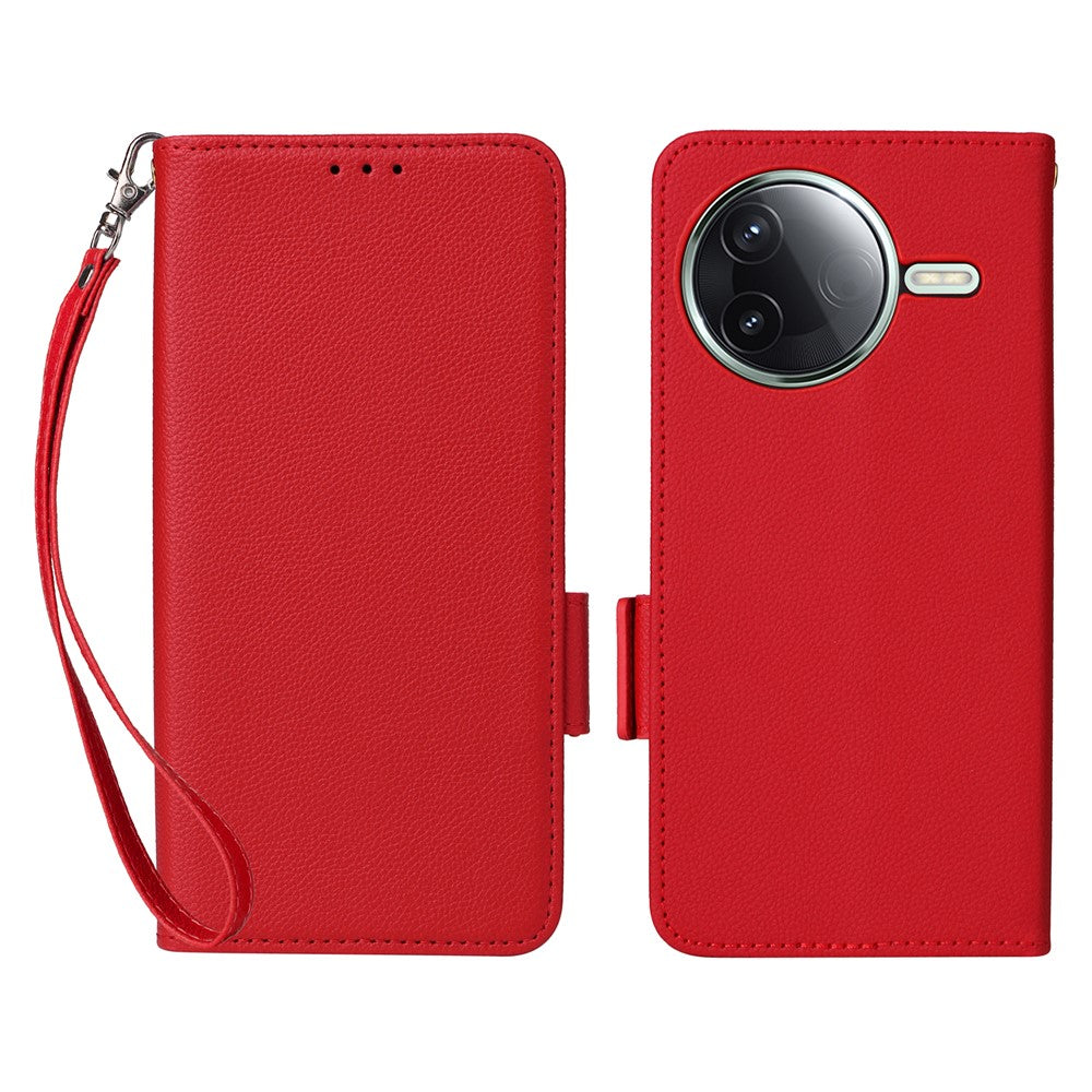 Xiaomi Redmi K80 5G / K80 Pro 5G / Poco F7 Pro 5G / Poco F7 Ultra 5G-cover med rem, litchitekstureret PU-læder og pungdesign