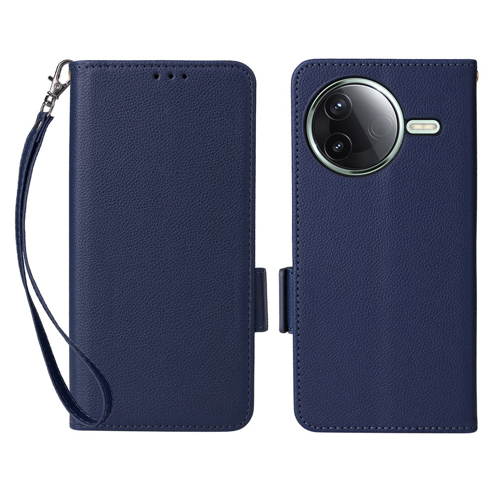 Xiaomi Redmi K80 5G / K80 Pro 5G / Poco F7 Pro 5G / Poco F7 Ultra 5G-cover med rem, litchitekstureret PU-læder og pungdesign