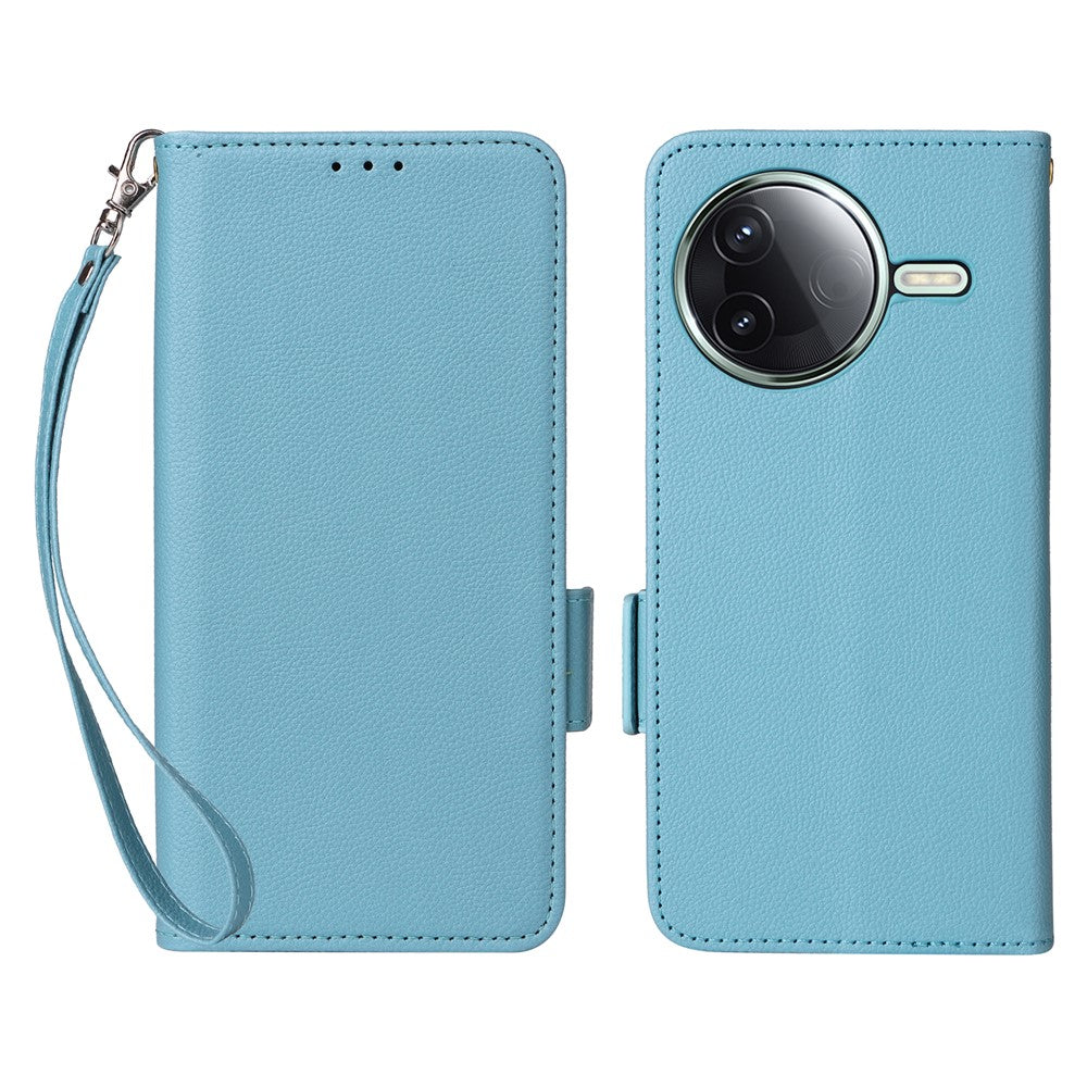 Xiaomi Redmi K80 5G / K80 Pro 5G / Poco F7 Pro 5G / Poco F7 Ultra 5G-cover med rem, litchitekstureret PU-læder og pungdesign