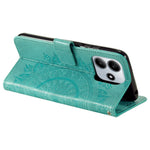 For Xiaomi Redmi Note 14 5G Case Imprinted Totem PU Leather Wallet Stand Phone Cover