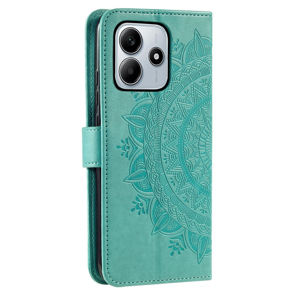 For Xiaomi Redmi Note 14 5G Case Imprinted Totem PU Leather Wallet Stand Phone Cover