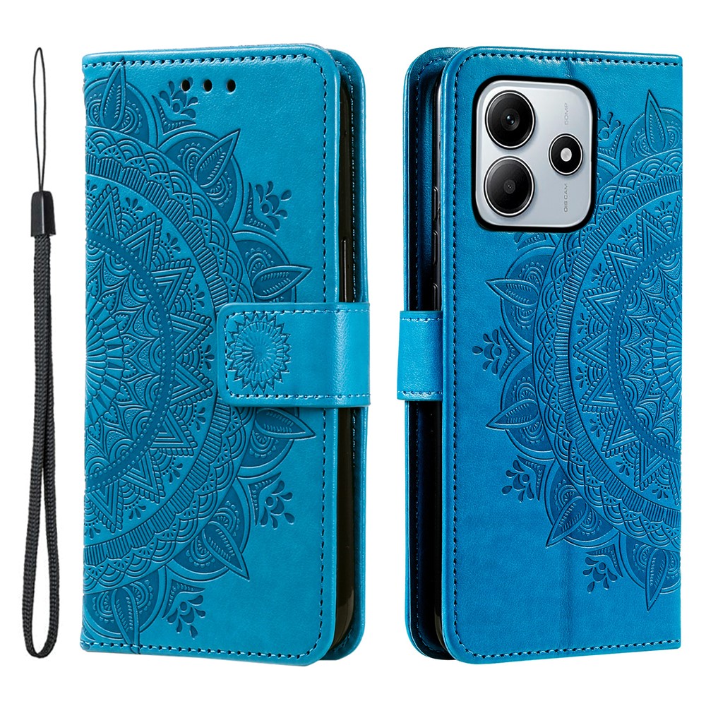 For Xiaomi Redmi Note 14 5G Case Imprinted Totem PU Leather Wallet Stand Phone Cover