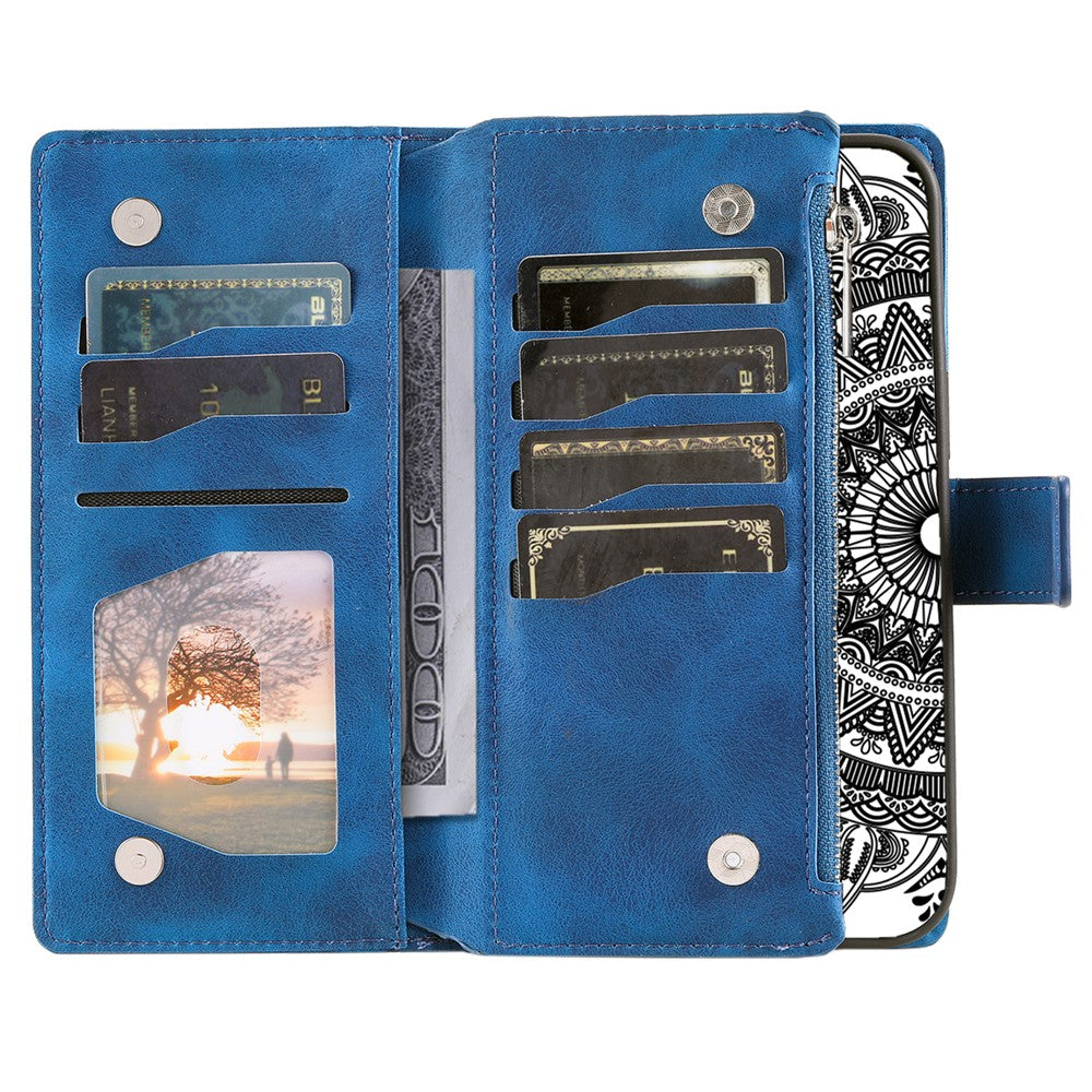Style 006 For Xiaomi Redmi Note 14 5G Wallet Case PU Leather Phone Cover Mandala Flower Pattern