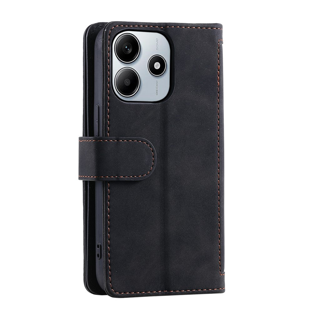 For Xiaomi Redmi Note 14 5G Case PU Leather Phone Cover with Zipper Wallet 9 Card Slots