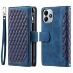 Style 005 For Xiaomi Redmi Note 14 5G Wallet Case Rhombus Stitching Line PU Leather Phone Cover