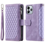 Style 005 For Xiaomi Redmi Note 14 5G Wallet Case Rhombus Stitching Line PU Leather Phone Cover