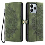 Style 016 For Xiaomi Redmi Note 14 5G Case Skin Feel Totem Imprinted Wallet Leather Phone Cover