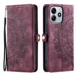 Style 016 For Xiaomi Redmi Note 14 5G Case Skin Feel Totem Imprinted Wallet Leather Phone Cover