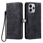 Style 016 For Xiaomi Redmi Note 14 5G Case Skin Feel Totem Imprinted Wallet Leather Phone Cover