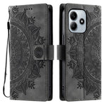 Style 018 For Xiaomi Redmi Note 14 5G Case Imprinted Totem Skin Feel Wallet Leather Phone Cover