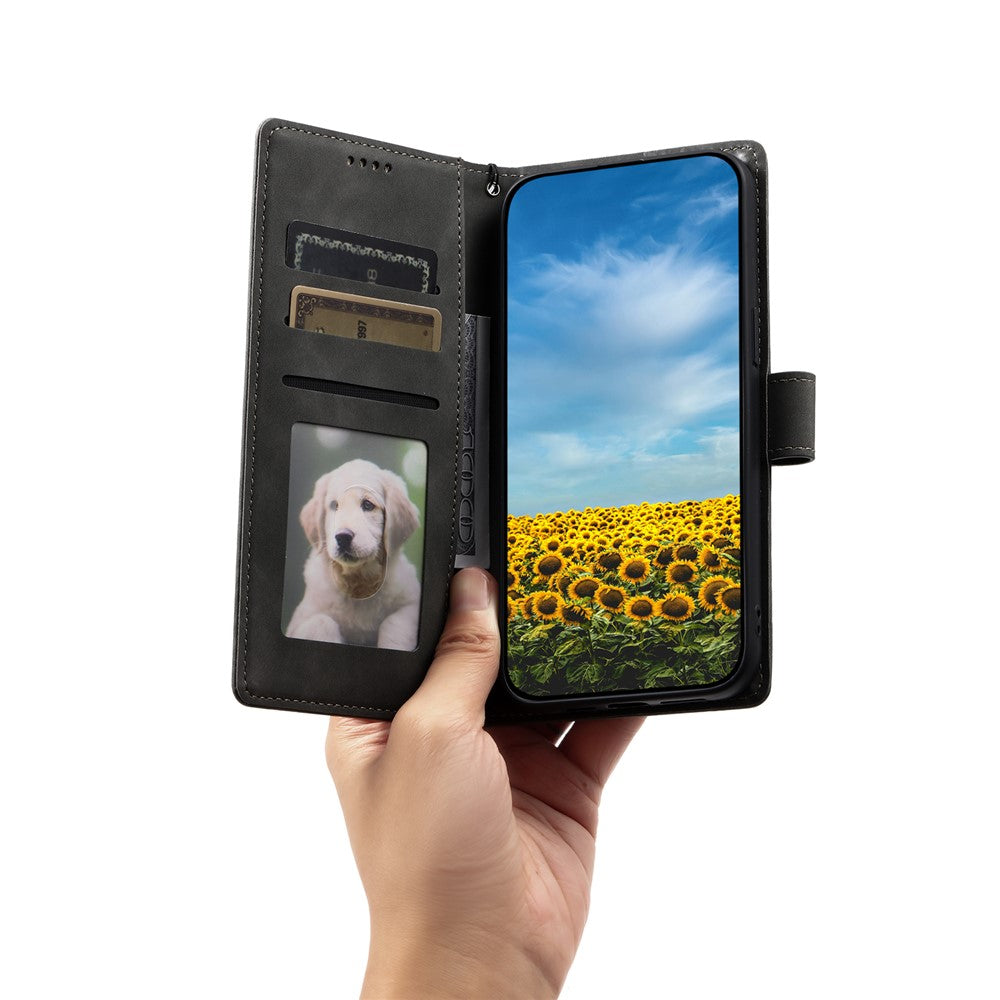 Style 018 For Xiaomi Redmi Note 14 5G Case Imprinted Totem Skin Feel Wallet Leather Phone Cover