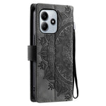 Style 018 For Xiaomi Redmi Note 14 5G Case Imprinted Totem Skin Feel Wallet Leather Phone Cover