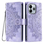 Style 018 For Xiaomi Redmi Note 14 5G Case Imprinted Totem Skin Feel Wallet Leather Phone Cover