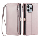 015 Style For Xiaomi Redmi Note 14 5G Case TPU+PU Leather Wallet Phone Cover with Straps