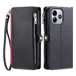 015 Style For Xiaomi Redmi Note 14 5G Case TPU+PU Leather Wallet Phone Cover with Straps