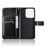 Motorola Moto G17 Power 4G / G17 4G / G15 4G / G15 Power 4G-skal, Crazy Horse-textur, PU-läder, plånboksfodral