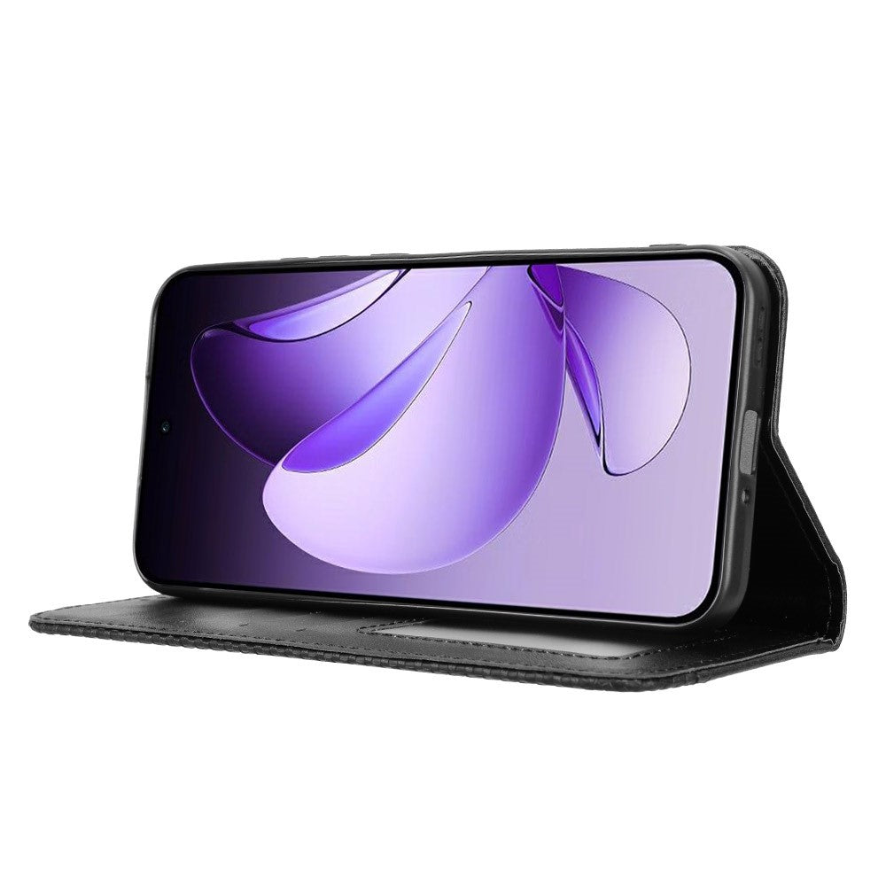 For Oppo Reno13 5G (Global) Leather Case Wallet Stand Retro Texture Phone Cover