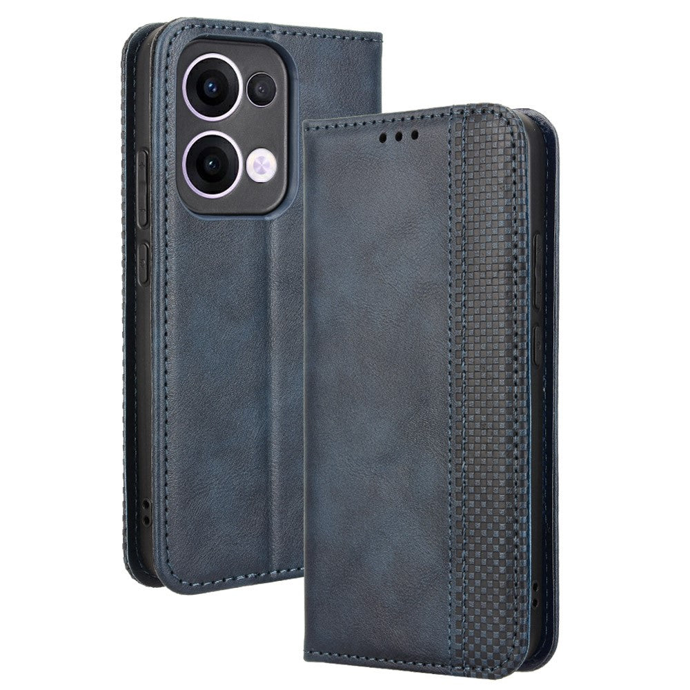 For Oppo Reno13 5G (Global) Leather Case Wallet Stand Retro Texture Phone Cover
