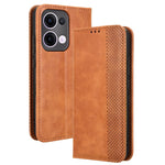 For Oppo Reno13 5G (Global) Leather Case Wallet Stand Retro Texture Phone Cover