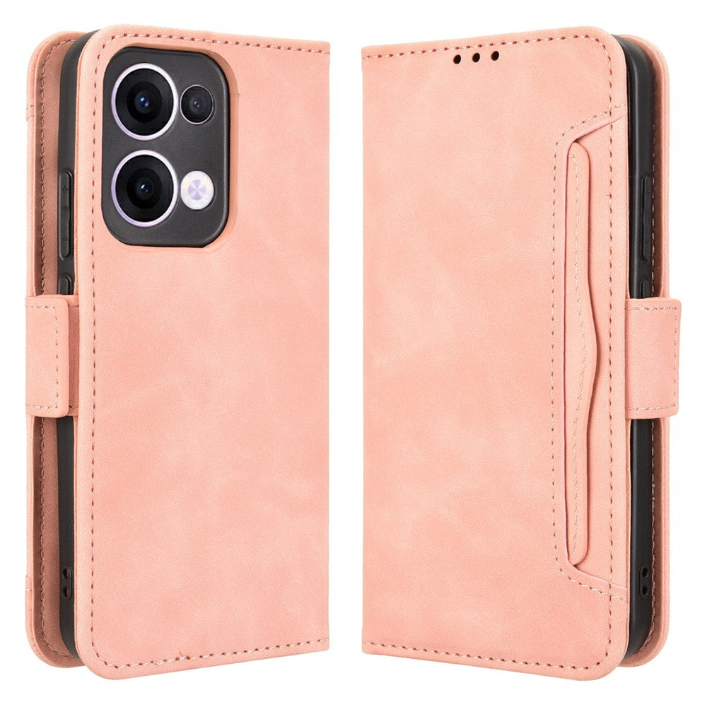 For Oppo Reno13 5G (Global) Leather Case Phone Wallet Cover with Multiple Card Slots
