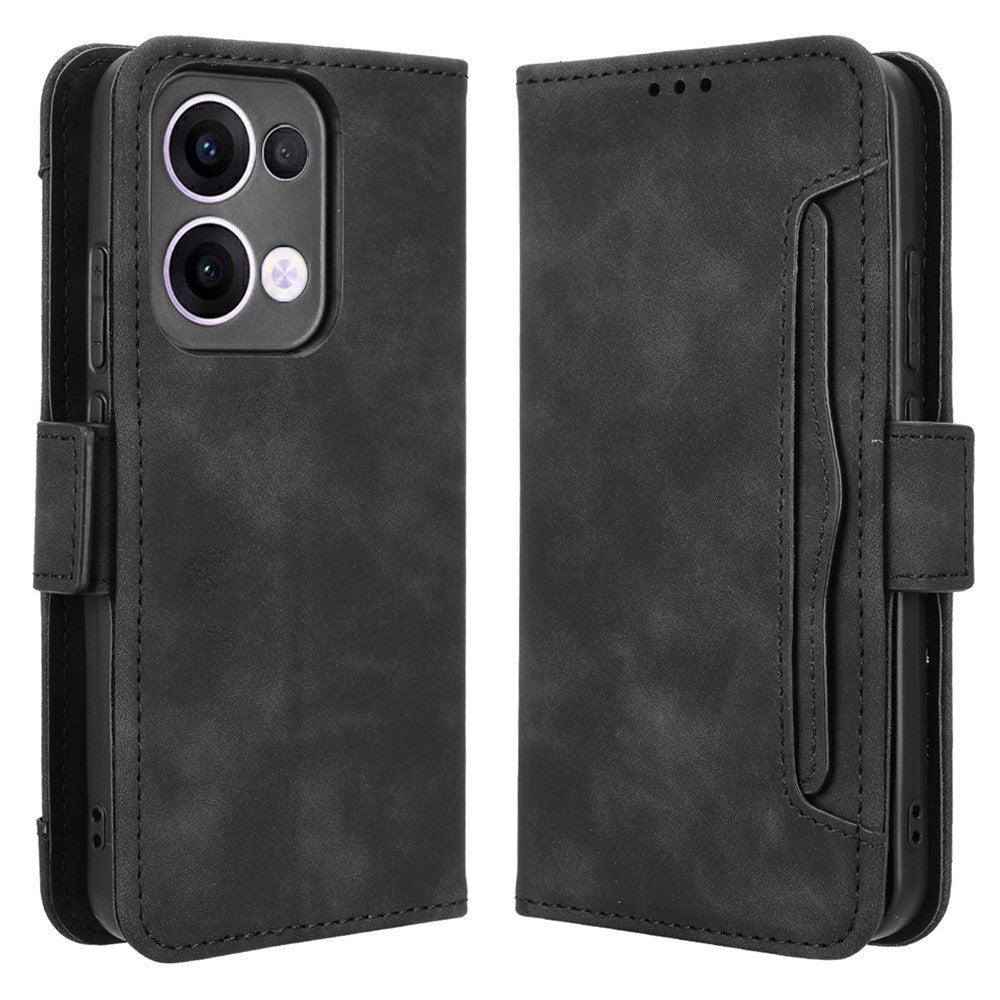 For Oppo Reno13 5G (Global) Leather Case Phone Wallet Cover with Multiple Card Slots