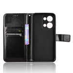 Oppo Reno13 5G (Global) Fodral Crazy Horse Texture PU Läder Plånboksfodral
