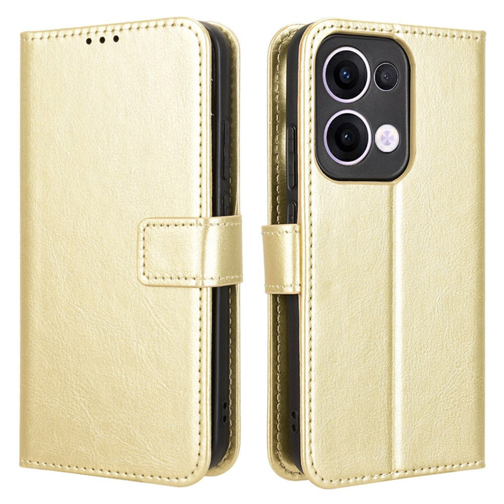 Oppo Reno13 5G (Global) Fodral Crazy Horse Texture PU Läder Plånboksfodral