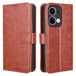 Oppo Reno13 5G (Global) Fodral Crazy Horse Texture PU Läder Plånboksfodral