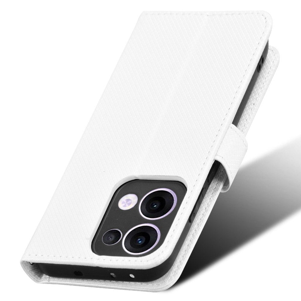 For Oppo Reno13 5G (Global) Case PU Leather Diamond Texture Wallet Phone Cover