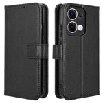 For Oppo Reno13 5G (Global) Case PU Leather Diamond Texture Wallet Phone Cover