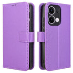 For Oppo Reno13 5G (Global) Case PU Leather Diamond Texture Wallet Phone Cover