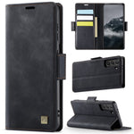 AUTSPACE For Samsung Galaxy S21 FE 5G Case  A11 RFID Blocking Retro Leather Cell Phone Wallet Cover