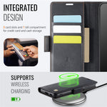 AUTSPACE For Samsung Galaxy S21 FE 5G Case  A11 RFID Blocking Retro Leather Cell Phone Wallet Cover